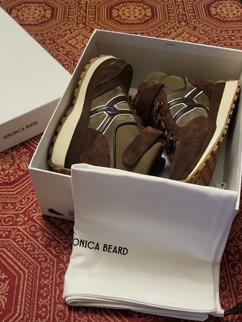 Veronica Beard Valentina Hiking Shoes,Cypress Espresso - Picture 9 of 9